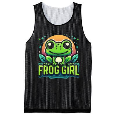 Frog Girl Cute Kawaii Anime Aesthetic Family Ambhibian Lover Mesh Reversible Basketball Jersey Tank