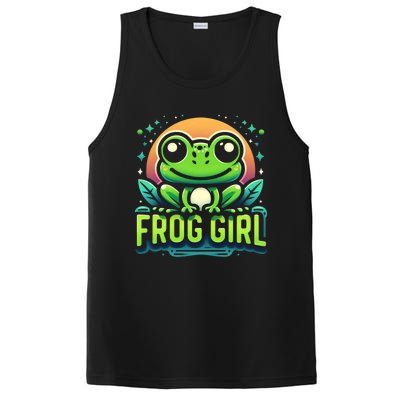 Frog Girl Cute Kawaii Anime Aesthetic Family Ambhibian Lover PosiCharge Competitor Tank