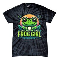 Frog Girl Cute Kawaii Anime Aesthetic Family Ambhibian Lover Tie-Dye T-Shirt