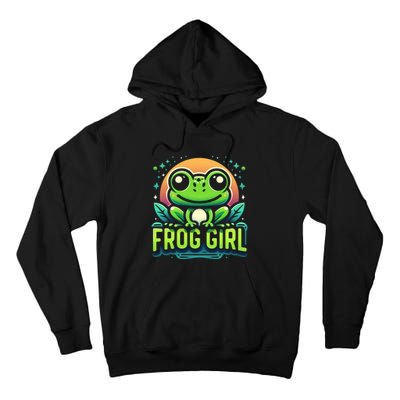 Frog Girl Cute Kawaii Anime Aesthetic Family Ambhibian Lover Tall Hoodie