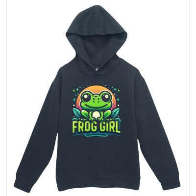 Frog Girl Cute Kawaii Anime Aesthetic Family Ambhibian Lover Urban Pullover Hoodie