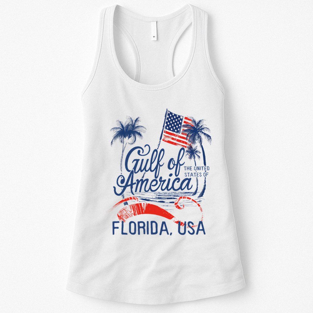 Florida Gulf Coast Of America Donald Trump Womens Tank Top
