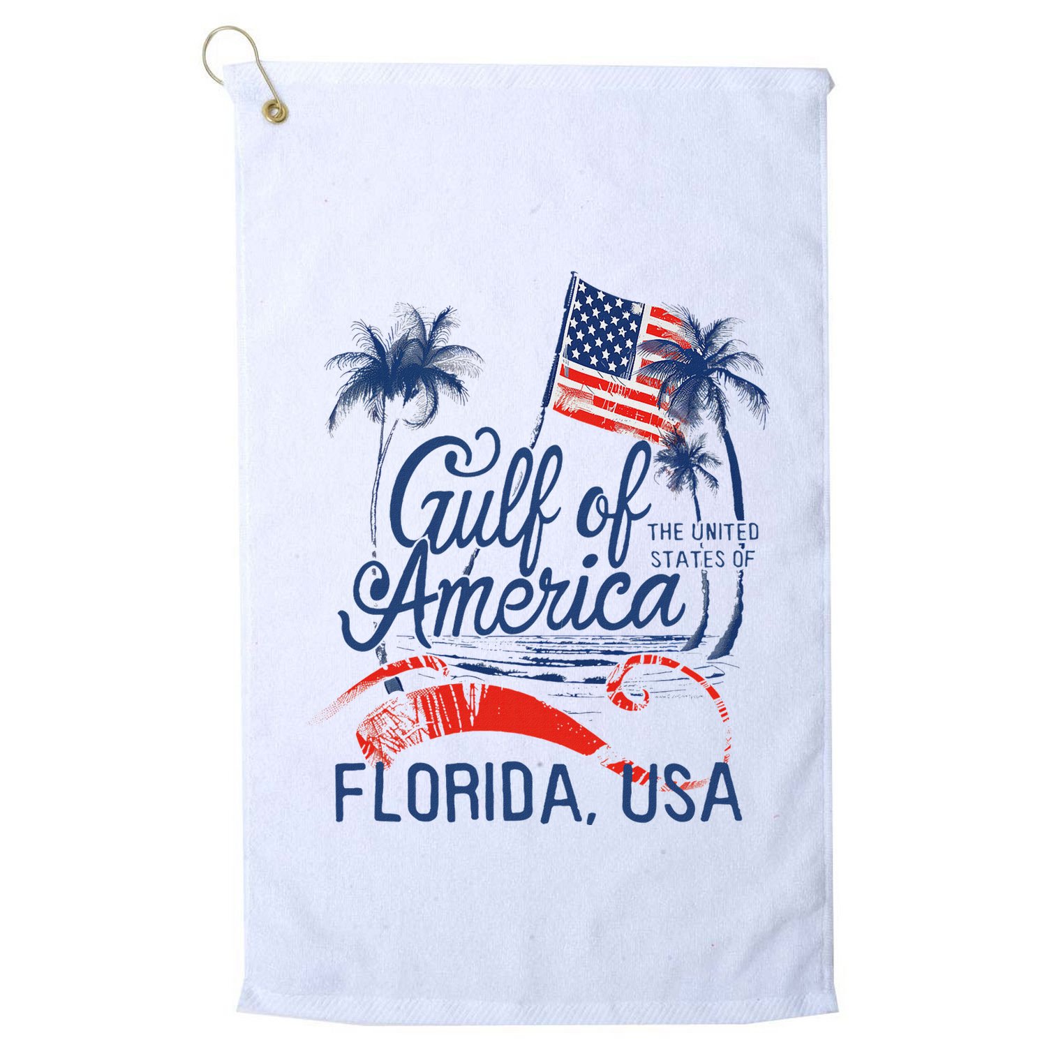Florida Gulf Coast Of America Donald Trump Golf Towel