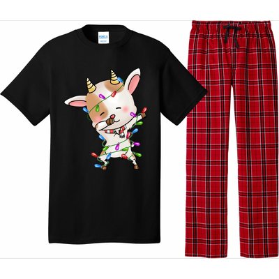 Funny Goat Christmas Dabbing Great Gift Pajama Set