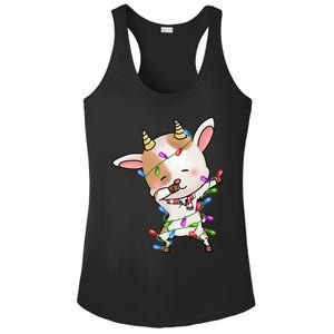 Funny Goat Christmas Dabbing Great Gift Ladies PosiCharge Competitor Racerback Tank