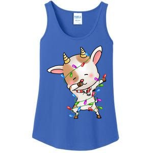 Funny Goat Christmas Dabbing Great Gift Ladies Essential Tank