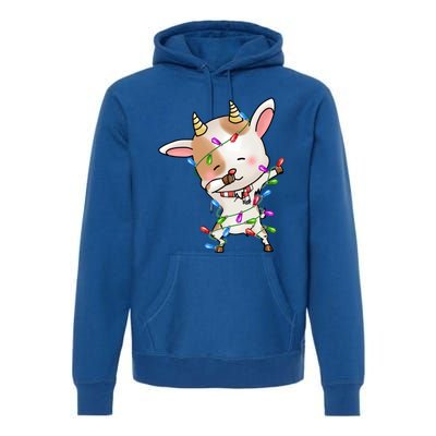 Funny Goat Christmas Dabbing Great Gift Premium Hoodie