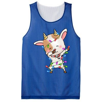 Funny Goat Christmas Dabbing Great Gift Mesh Reversible Basketball Jersey Tank