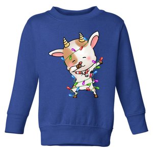 Funny Goat Christmas Dabbing Great Gift Toddler Sweatshirt