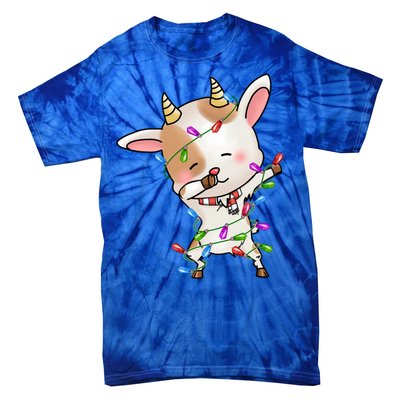 Funny Goat Christmas Dabbing Great Gift Tie-Dye T-Shirt