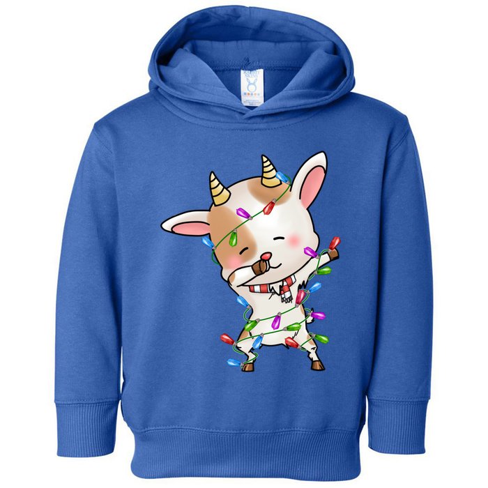 Funny Goat Christmas Dabbing Great Gift Toddler Hoodie