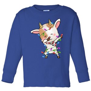 Funny Goat Christmas Dabbing Great Gift Toddler Long Sleeve Shirt