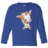 Funny Goat Christmas Dabbing Great Gift Toddler Long Sleeve Shirt