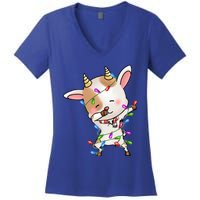 Funny Goat Christmas Dabbing Great Gift Women's V-Neck T-Shirt