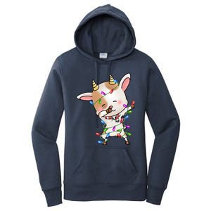 Funny Goat Christmas Dabbing Great Gift Women's Pullover Hoodie