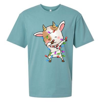 Funny Goat Christmas Dabbing Great Gift Sueded Cloud Jersey T-Shirt