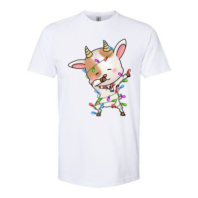 Funny Goat Christmas Dabbing Great Gift Softstyle CVC T-Shirt