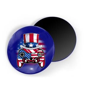 Funny Gamerica Controller And Uncle Sam Hat Gamer 4th Of July Gift Magnet