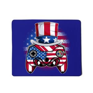 Funny Gamerica Controller And Uncle Sam Hat Gamer 4th Of July Gift Mousepad