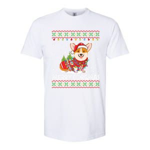 Funny Gift Corgi Dog Santa Corgi Ugly Christmas Softstyle CVC T-Shirt