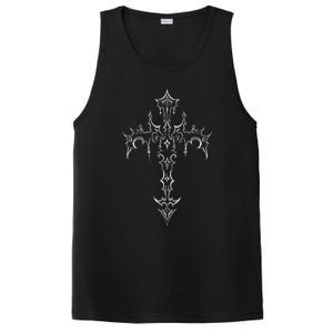 funny Gothic Cross Grunge Aesthetic Mall Goth PosiCharge Competitor Tank