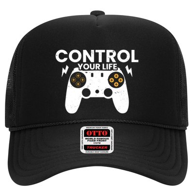 Funny Gaming Control Your Life Gamer Video Games Gift Trucker Hat