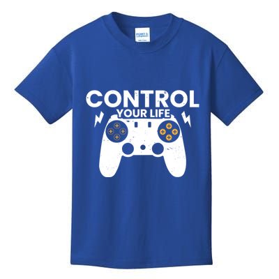 Funny Gaming Control Your Life Gamer Video Games Gift Kids T-Shirt