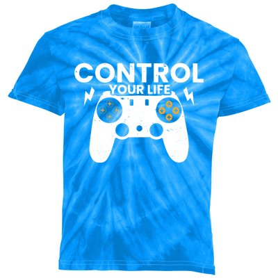 Funny Gaming Control Your Life Gamer Video Games Gift Kids Tie-Dye T-Shirt