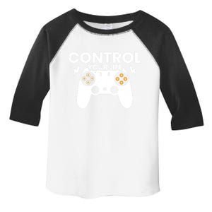 Funny Gaming Control Your Life Gamer Video Games Gift Toddler Fine Jersey T-Shirt