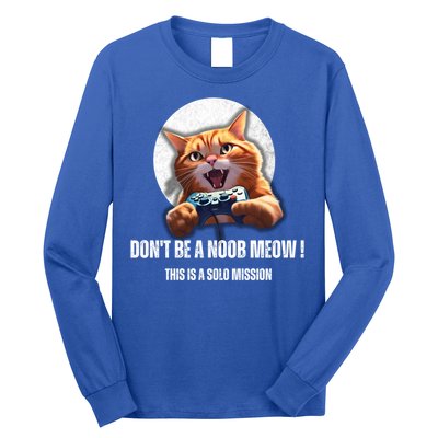 Funny Gamer Cat With Controller For Cat Lovers And Video Gamer Gift Long Sleeve Shirt