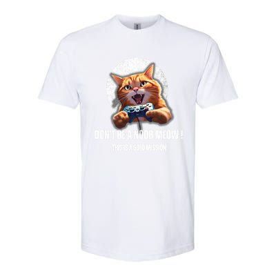 Funny Gamer Cat With Controller For Cat Lovers And Video Gamer Gift Softstyle CVC T-Shirt