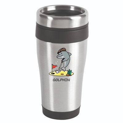 Funny GolphinS Cool Dolphin Quote Golf 16oz Travel Tumbler
