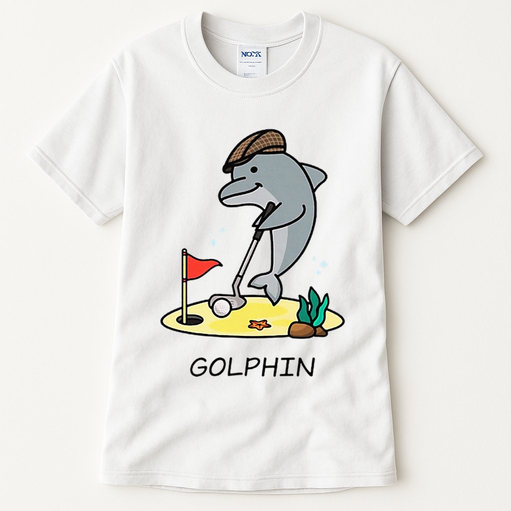 Funny GolphinS Cool Dolphin Quote Golf Tall T-Shirt