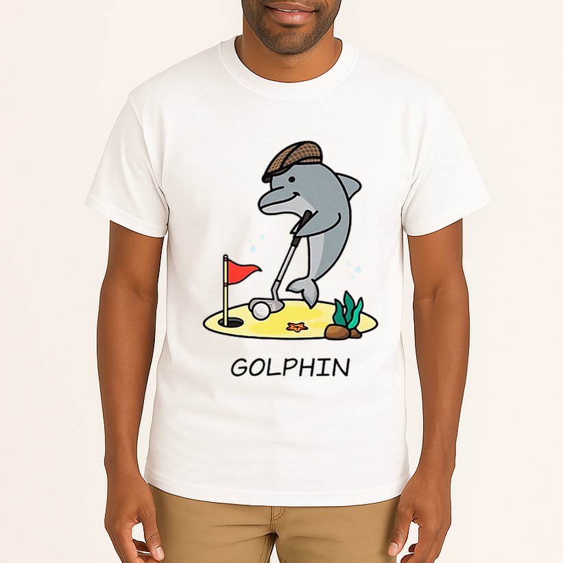 Funny GolphinS Cool Dolphin Quote Golf Tall T-Shirt