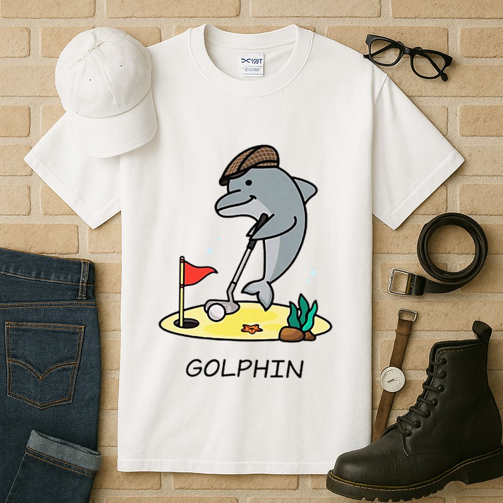 Funny GolphinS Cool Dolphin Quote Golf Tall T-Shirt