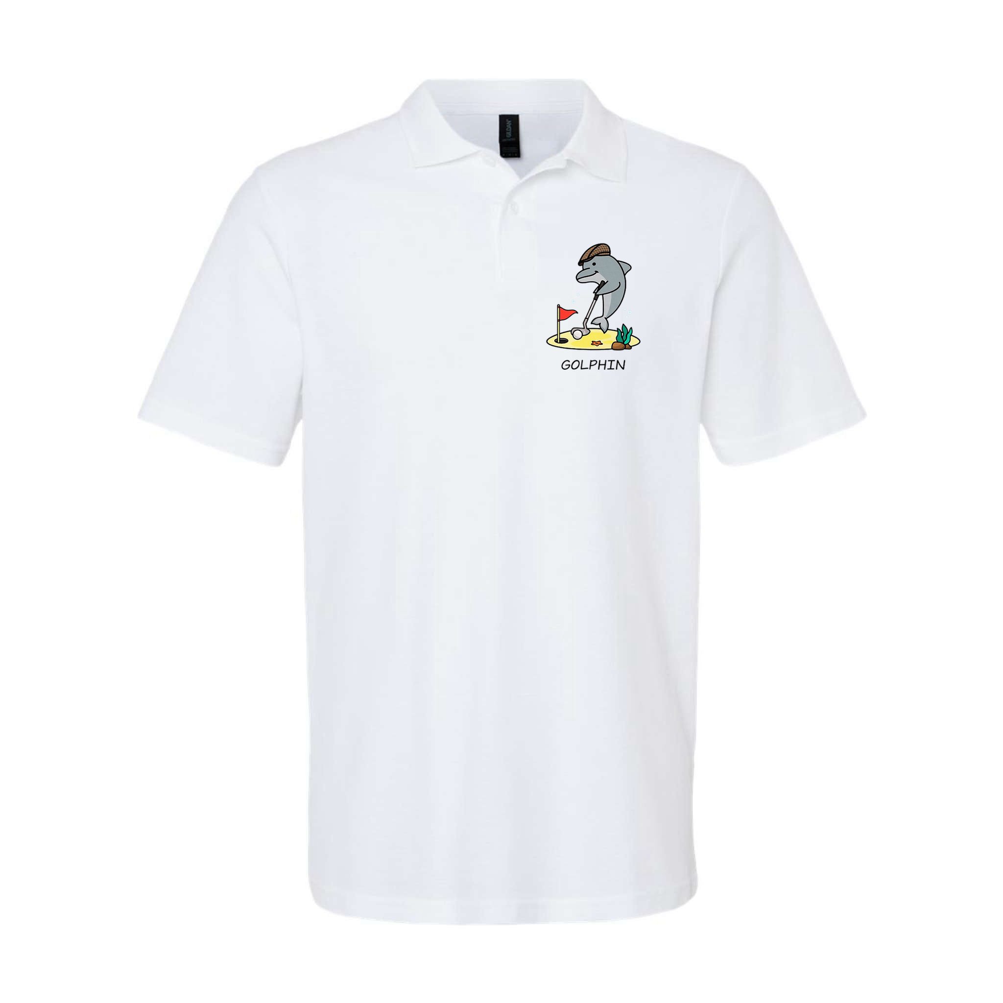 Funny GolphinS Cool Dolphin Quote Golf Polo