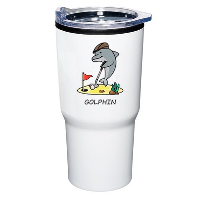 Funny GolphinS Cool Dolphin Quote Golf Tumbler
