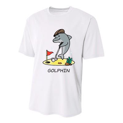 Funny GolphinS Cool Dolphin Quote Golf Youth Performance Sprint T-Shirt