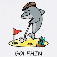 Funny GolphinS Cool Dolphin Quote Golf Youth Performance Sprint T-Shirt
