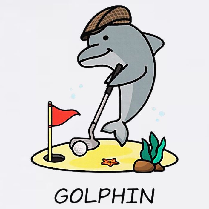 Funny GolphinS Cool Dolphin Quote Golf Youth Performance Sprint T-Shirt