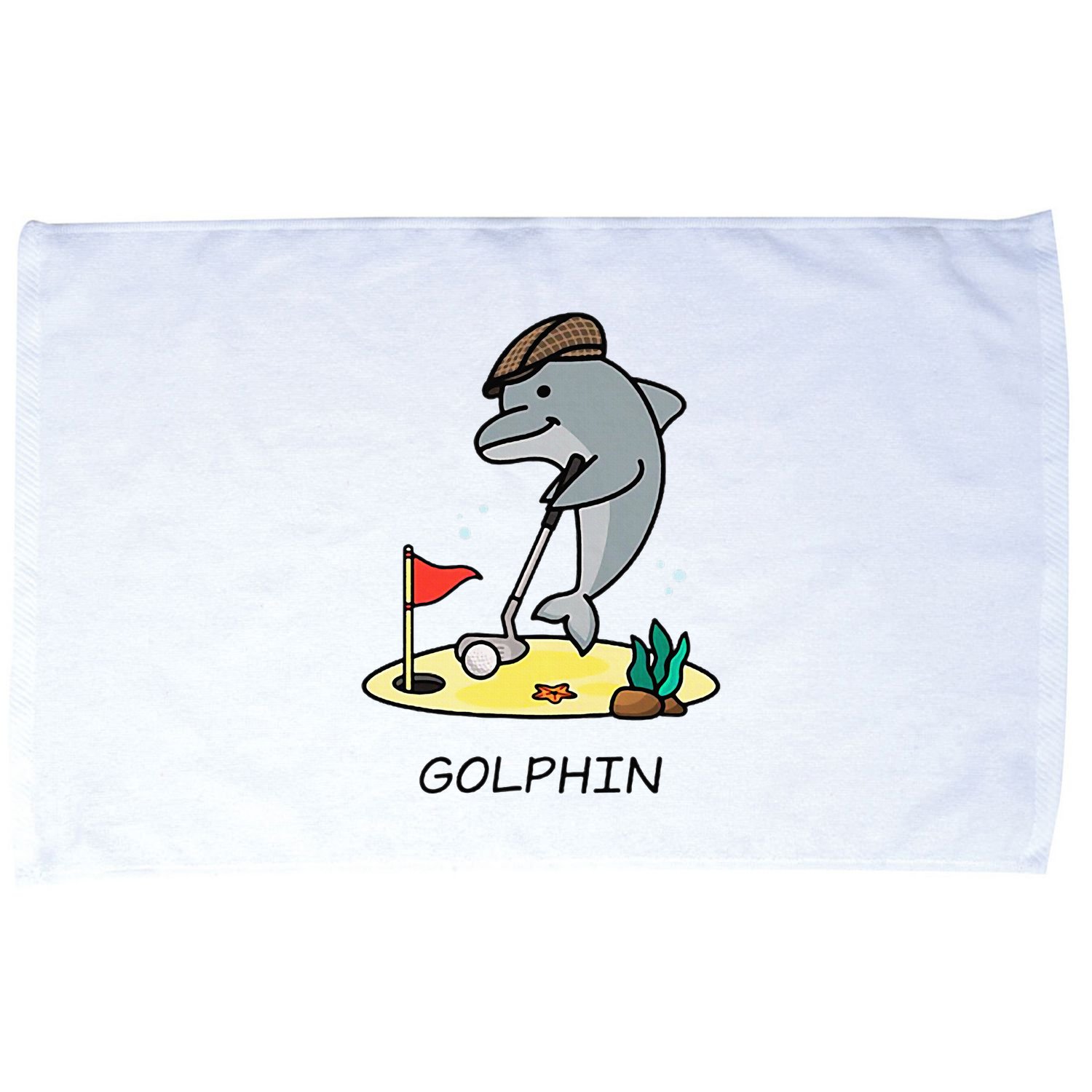 Funny GolphinS Cool Dolphin Quote Golf Microfiber Hand Towel