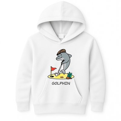 Funny GolphinS Cool Dolphin Quote Golf Kids Hoodie