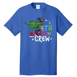 Fourth Grade Crew T Rex Cute 4Th Grade Gift Tall T-Shirt