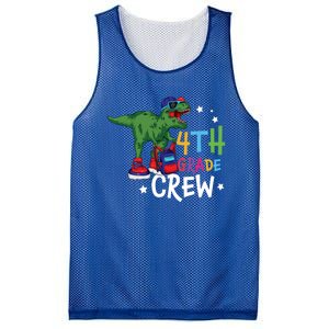 Fourth Grade Crew T Rex Cute 4Th Grade Gift Mesh Reversible Basketball Jersey Tank