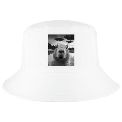 Funny Graphic Capybara Selfie With Ufos Weird Cool Comfort Performance Bucket Hat