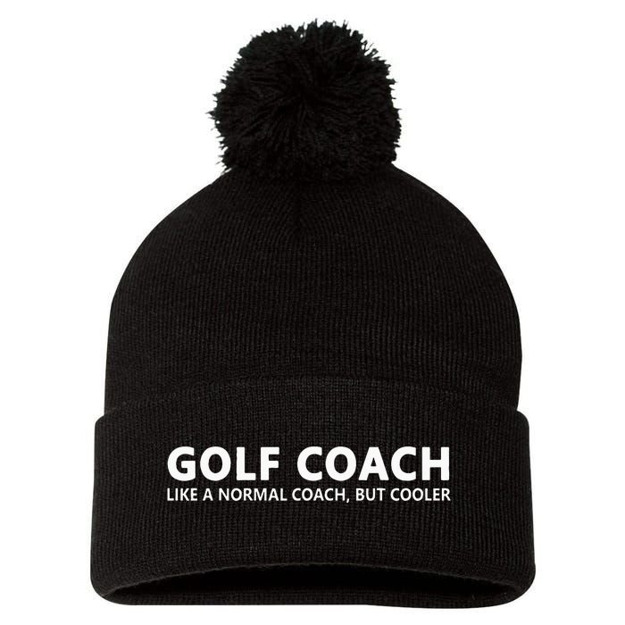 Funny Golf Coach Definition Golf Coach Pom Pom 12in Knit Beanie