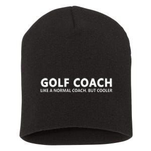 Funny Golf Coach Definition Golf Coach Short Acrylic Beanie