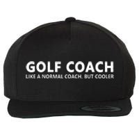 Funny Golf Coach Definition Golf Coach Wool Snapback Cap