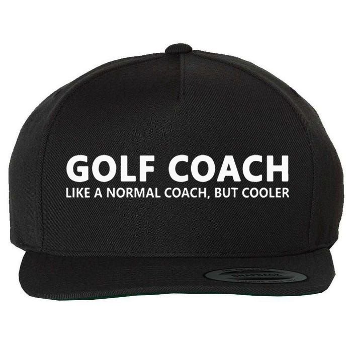 Funny Golf Coach Definition Golf Coach Wool Snapback Cap