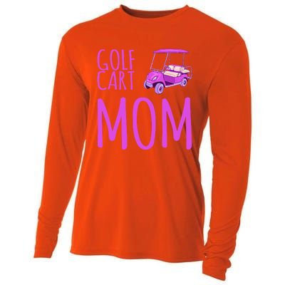 Funny Golf Cart Mom Saying Gift Cooling Performance Long Sleeve Crew